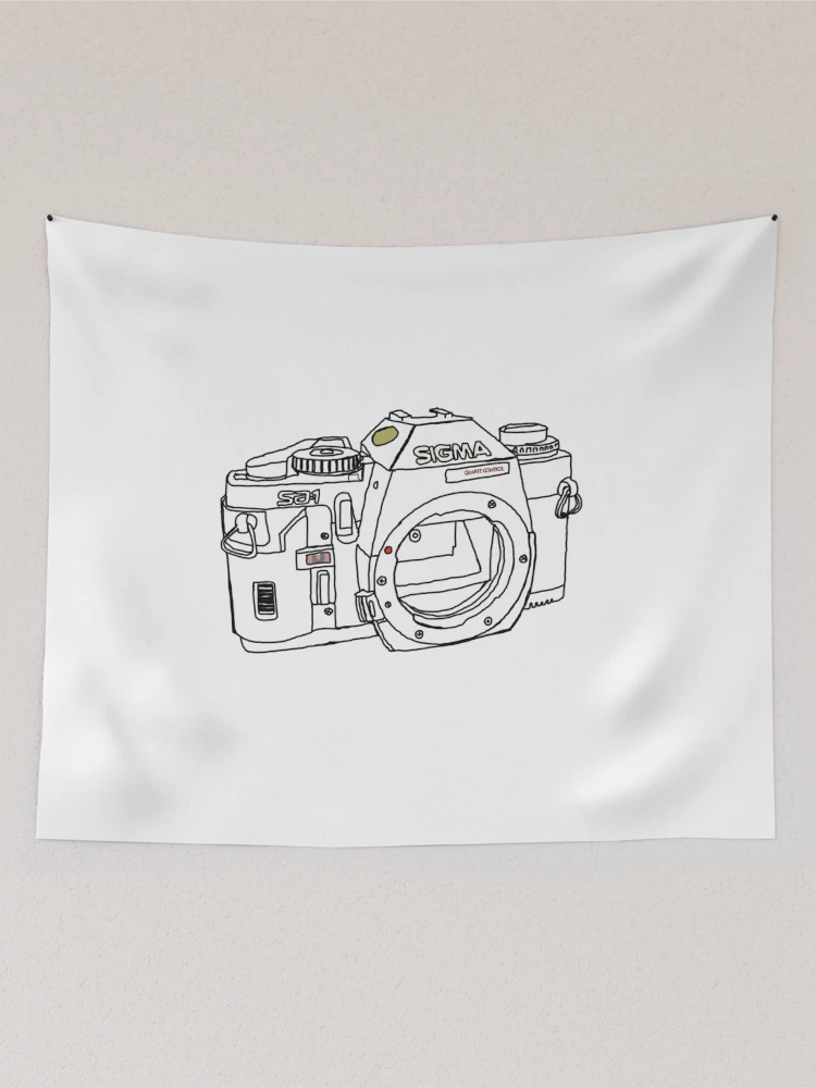 Thumbnail 2 of 3, Tapestry, Wire Frame Sigma camera designed and sold by PyroPython.
