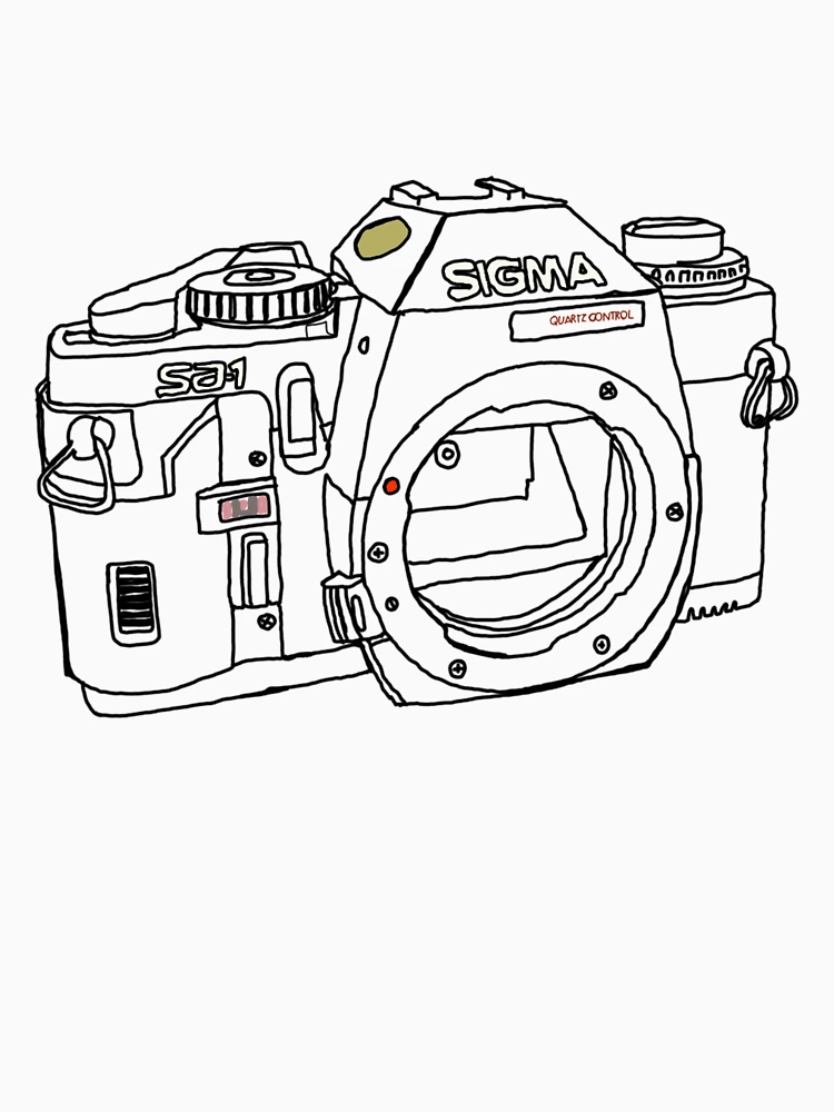 Thumbnail 7 of 7, Classic T-Shirt, Wire Frame Sigma camera designed and sold by PyroPython.