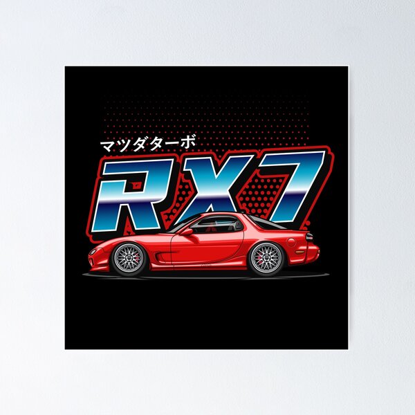 Item preview, RX7 FD Retro Style (Burning Red) designed and sold by JioojiProject.