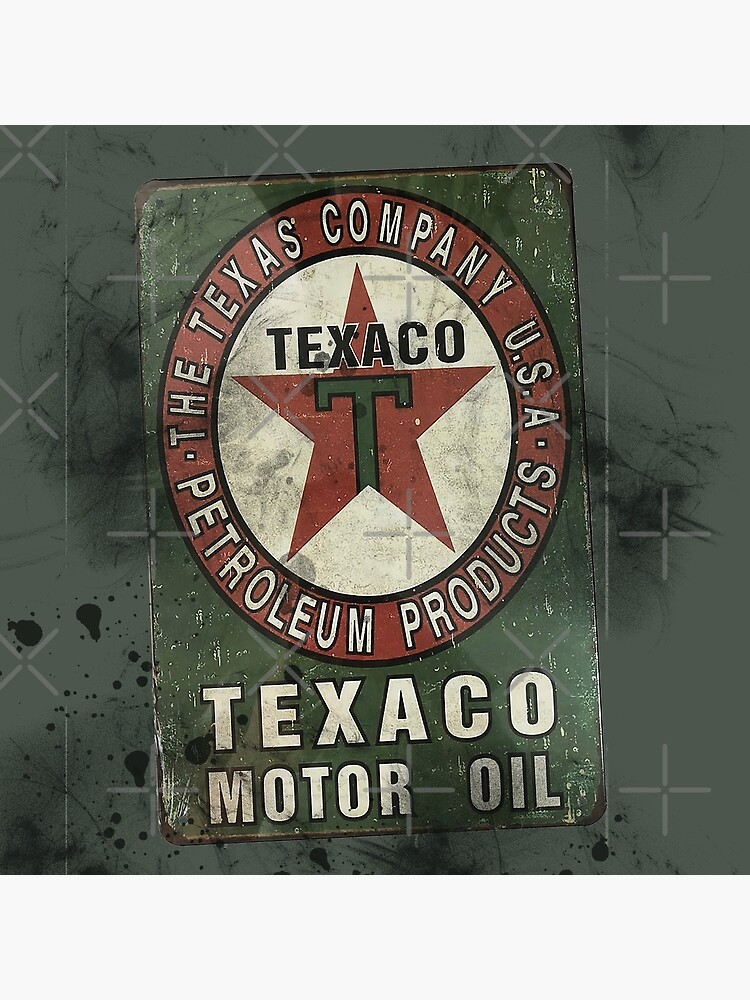 Texaco Motorenöl 152 Alt Vintage Garage Werbe Kraftstoff Mittleres Metall 