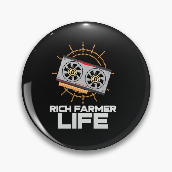 Item preview, Rich Farmer Life Bitcoin Cryptocurrency Mining Design designed and sold by mkzmerch.