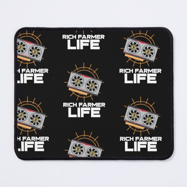 Item preview, Rich Farmer Life Bitcoin Cryptocurrency Mining Design designed and sold by mkzmerch.