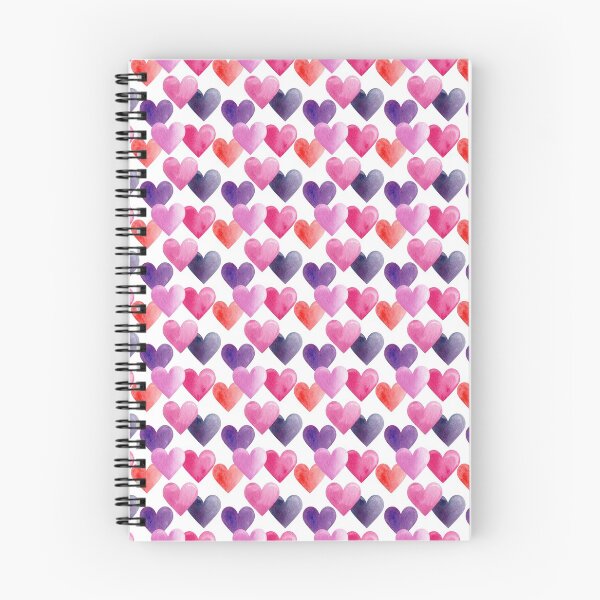 Item preview, Pink and purple watercolor heart pattern designed and sold by purplesparrow.