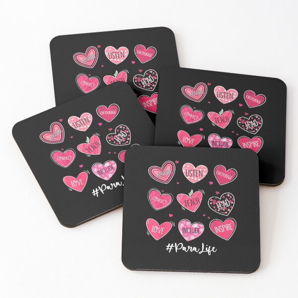 Item preview, Funny Hearts Teach Love Inspire Para Life Valentines designed and sold by Andreberube.