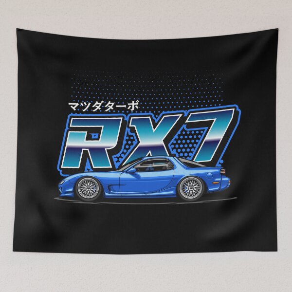 Item preview, RX7 FD Retro Style (Racing Blue) designed and sold by JioojiProject.