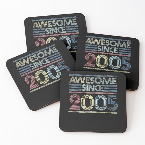 Item preview, Vintage 16th Birthday Gifts - Awesome Since 2005 T-Shirt designed and sold by CathyBabson.