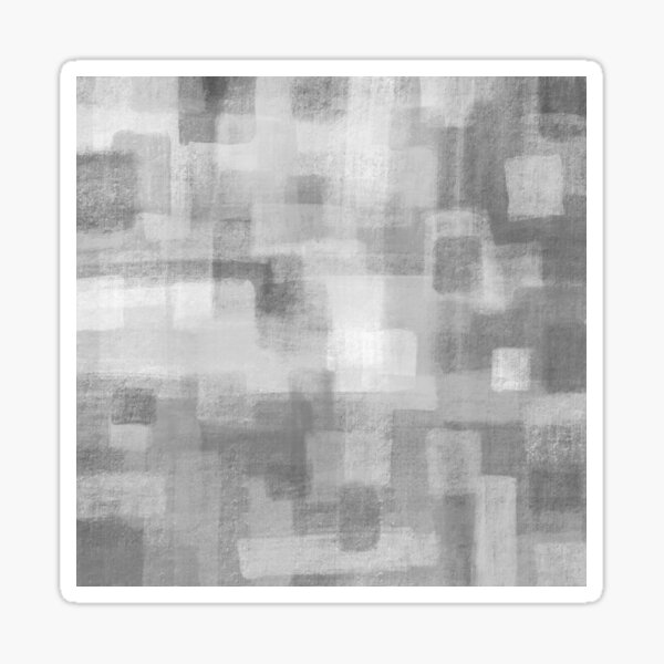 Grey Blocks - Digital Art Sticker