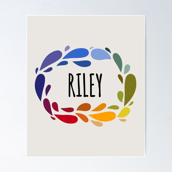 Riley girls name decorative lettering type design Stock Vector