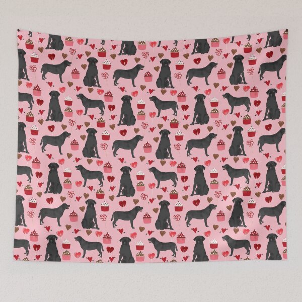 Item preview, Black Lab valentines day pattern gifts dog pattern with hearts and cupcakes perfect for valentine by PetFriendly designed and sold by PetFriendly.