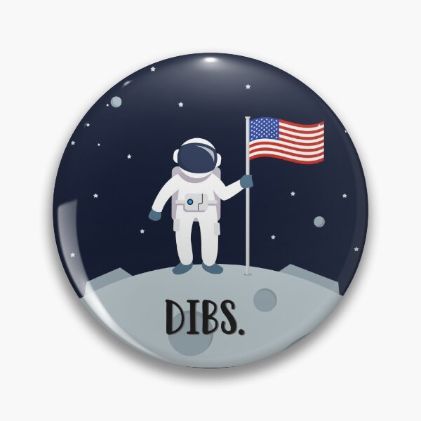 Item preview, USA Astronaut On The Moon Calling Dibs designed and sold by ZestyFruit.