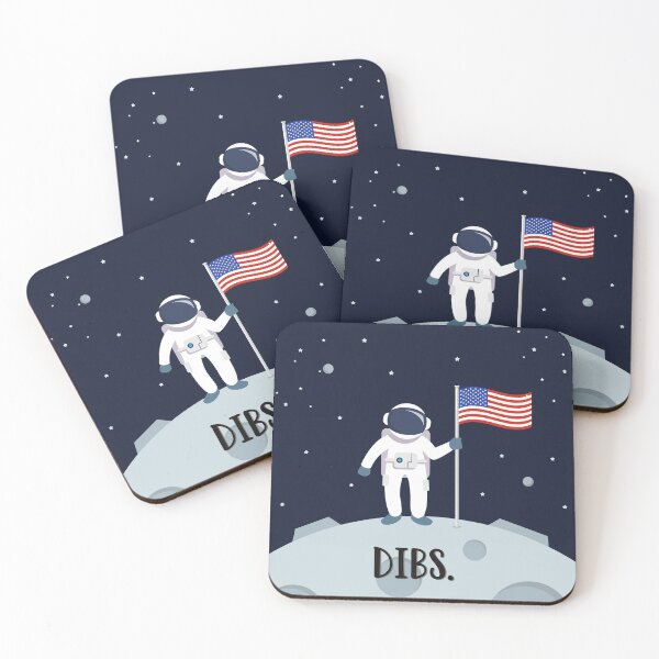 Item preview, USA Astronaut On The Moon Calling Dibs designed and sold by ZestyFruit.