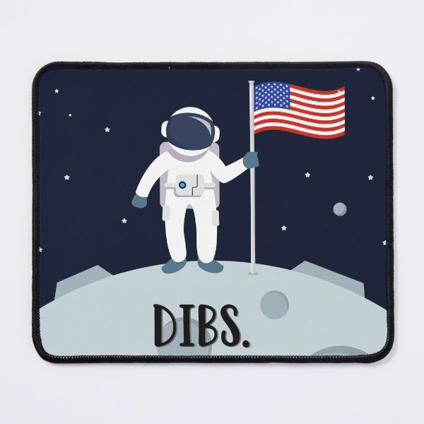 Item preview, USA Astronaut On The Moon Calling Dibs designed and sold by ZestyFruit.