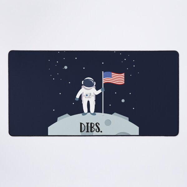 Item preview, USA Astronaut On The Moon Calling Dibs designed and sold by ZestyFruit.