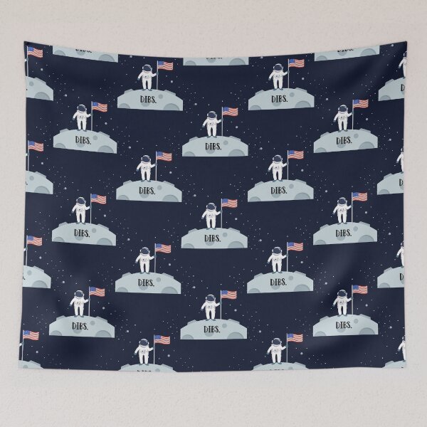 Item preview, USA Astronaut On The Moon Calling Dibs designed and sold by ZestyFruit.
