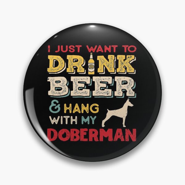 Item preview, Dobermann Dog Dad Beer Lover designed and sold by rafaeltto.