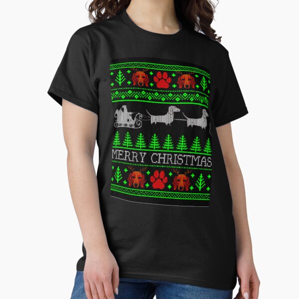 Item preview, Merry Christmas Dachshund Dog Through The Snow designed and sold by Lisasavagem.