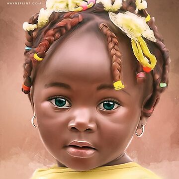 Artwork thumbnail, Little African Girl Painting by wayneflint
