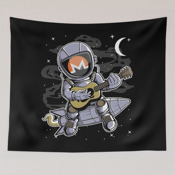 Item preview, Astronaut Guitar Monero XMR Coin To The Moon Crypto Token Cryptocurrency Blockchain Wallet HODL designed and sold by AdamRoberts90.