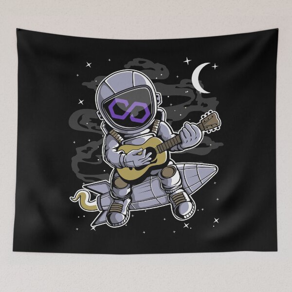 Item preview, Astronaut Guitar Polygon Matic Coin To The Moon Crypto Token Cryptocurrency Blockchain Wallet HODL designed and sold by AdamRoberts90.