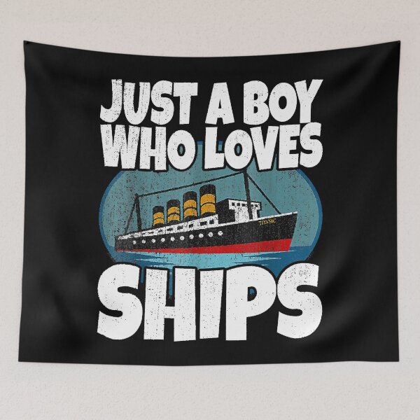 Item preview, Just A Boy Who Loves Ships designed and sold by spherevilla.