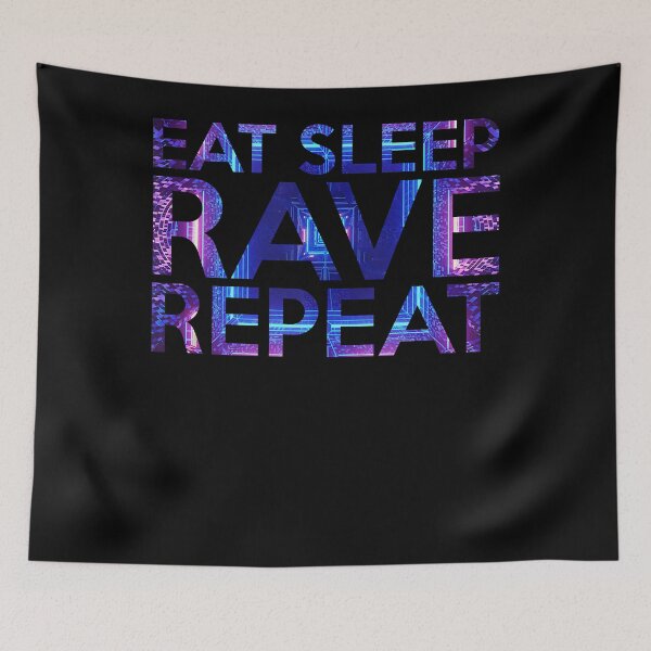 Item preview, Eat Sleep Rave Repeat Colorful Neon Partygoers Life Routine Tank Top designed and sold by scarletsaman.
