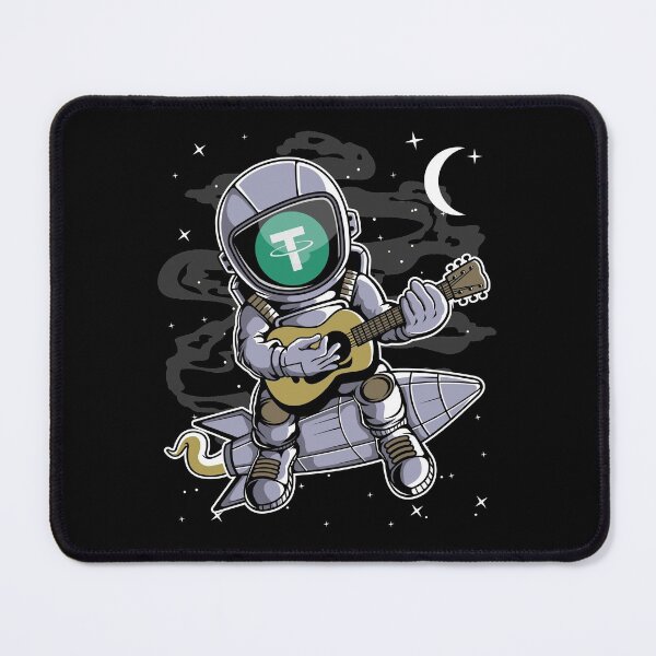 Item preview, Astronaut Guitar Tether USDT Coin To The Moon Crypto Token Cryptocurrency Blockchain Wallet HODL designed and sold by AdamRoberts90.