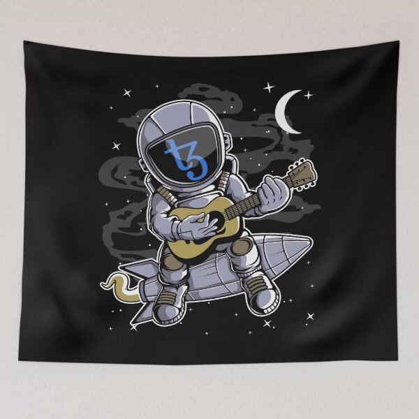 Item preview, Astronaut Guitar Tezos XTZ Coin To The Moon Crypto Token Cryptocurrency Blockchain Wallet HODL designed and sold by AdamRoberts90.