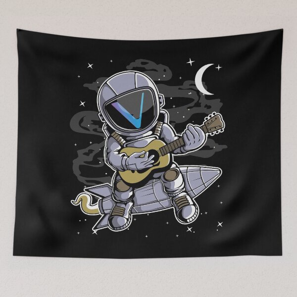 Item preview, Astronaut Guitar Vechain VET Coin To The Moon Crypto Token Cryptocurrency Blockchain Wallet HODL designed and sold by AdamRoberts90.
