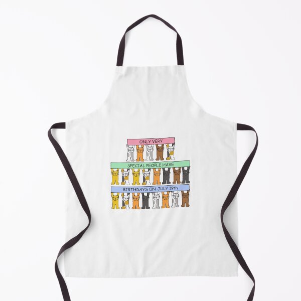 Item preview, July 19th Birthday Cartoon Cats Holding Banners designed and sold by KateTaylor.