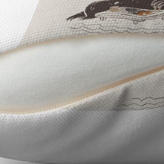 Alternate view of sushi bear Throw Pillow