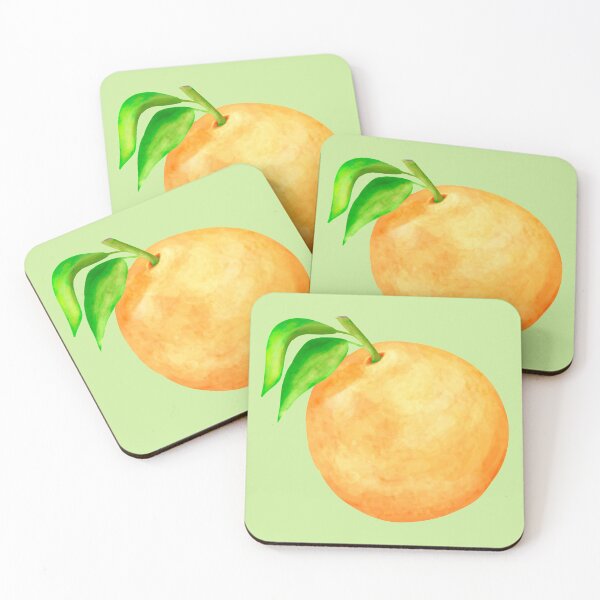 Item preview, Orange with green leaves designed and sold by Amalus-files.