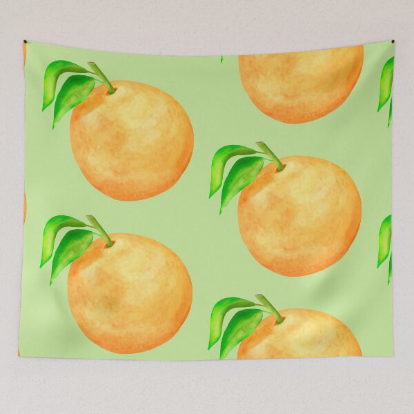 Item preview, Orange with green leaves designed and sold by Amalus-files.