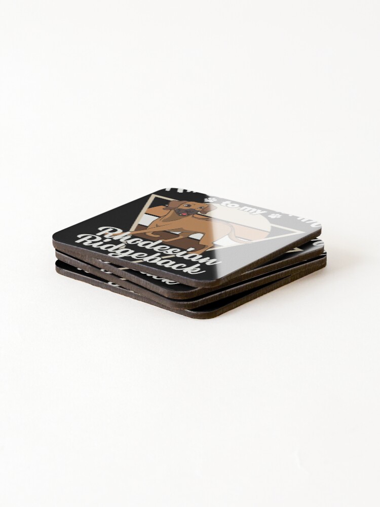 Thumbnail 4 of 5, Coasters (Set of 4), Im-only-talking-to-my-Rhodesian-Ridgeback designed and sold by William641.