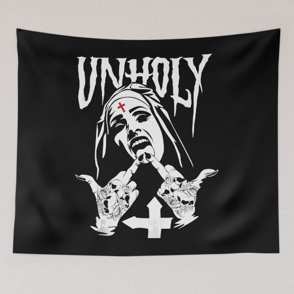 Item preview, Horror Unholy Nun Tank Top designed and sold by scarletsaman.