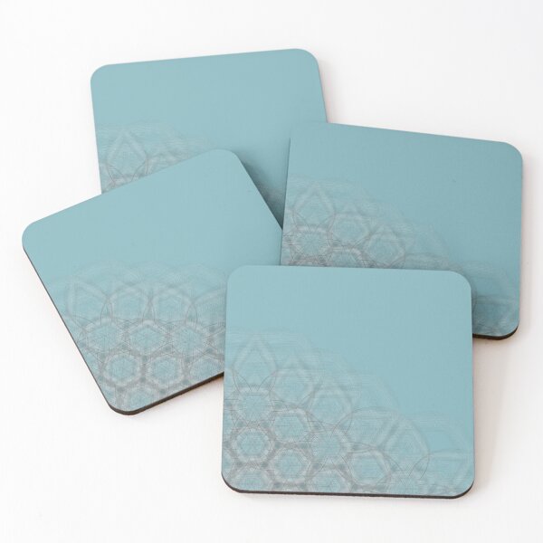 Item preview, Teal Hexagons Geometric Pattern - Digital Art  designed and sold by Jillianamatt.