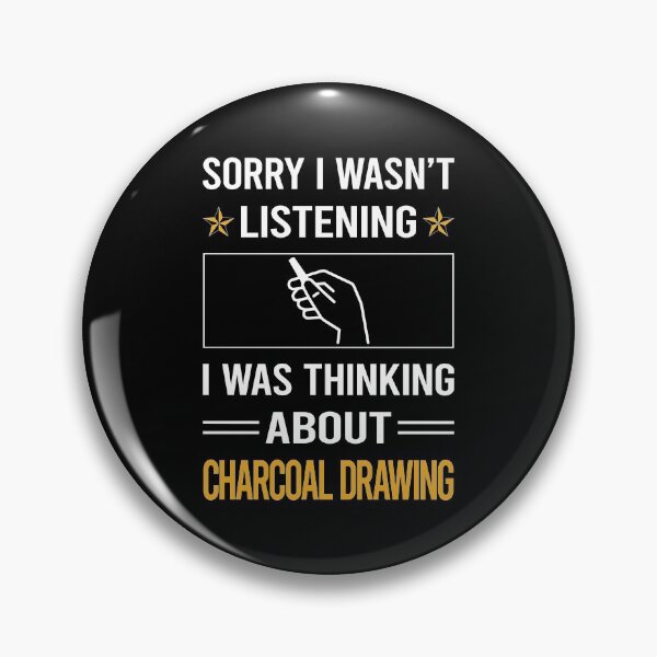 Item preview, Funny Listening Charcoal Drawing designed and sold by fatherbarliman.