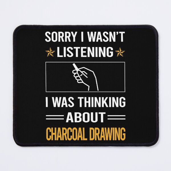 Item preview, Funny Listening Charcoal Drawing designed and sold by fatherbarliman.