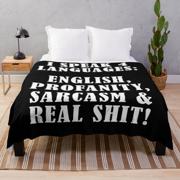 Item preview, I Speak 4 Languages English Profanity Sarcasm, funny tee T-Shirt designed and sold by scarletsaman.