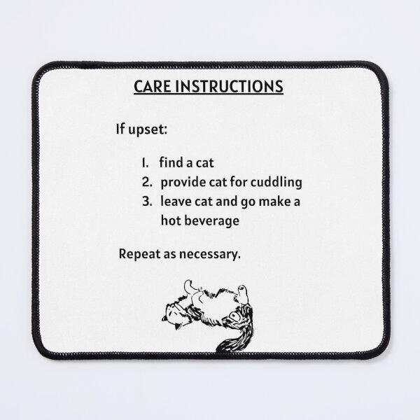Item preview, Care instructions for cat lovers designed and sold by RPGHaven.