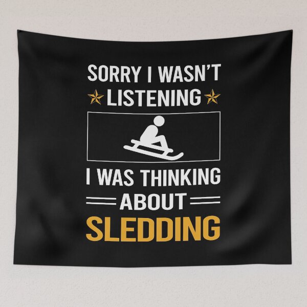 Item preview, Funny Listening Sledding Sledging Sleighing designed and sold by RandalDavis.