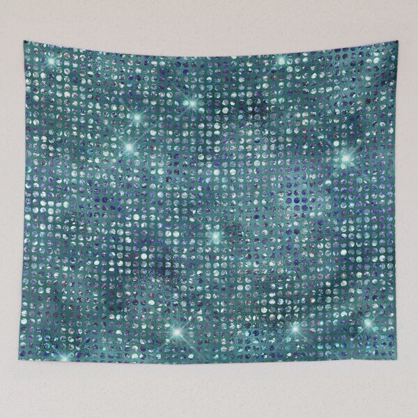 Item preview, Teal Faux Multicolor Sequins designed and sold by WOW TeesAndThings.