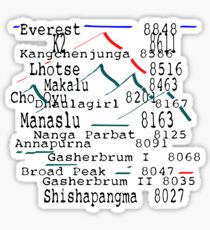 The Eight Thousanders Sticker
