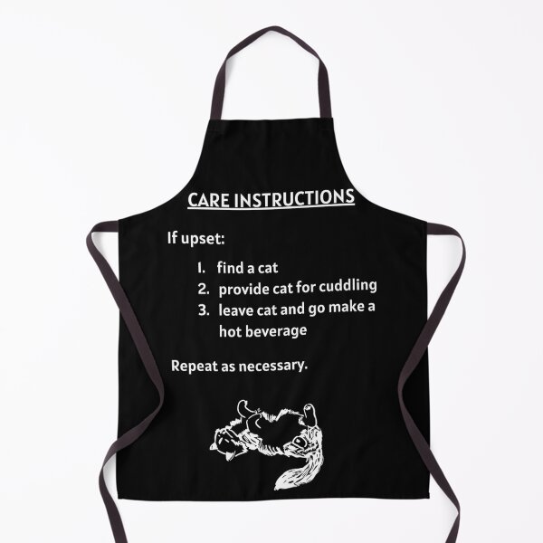 Item preview, Care instructions for cat lovers - black designed and sold by RPGHaven.