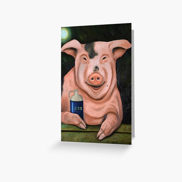 Hogging The Moonshine Greeting Card