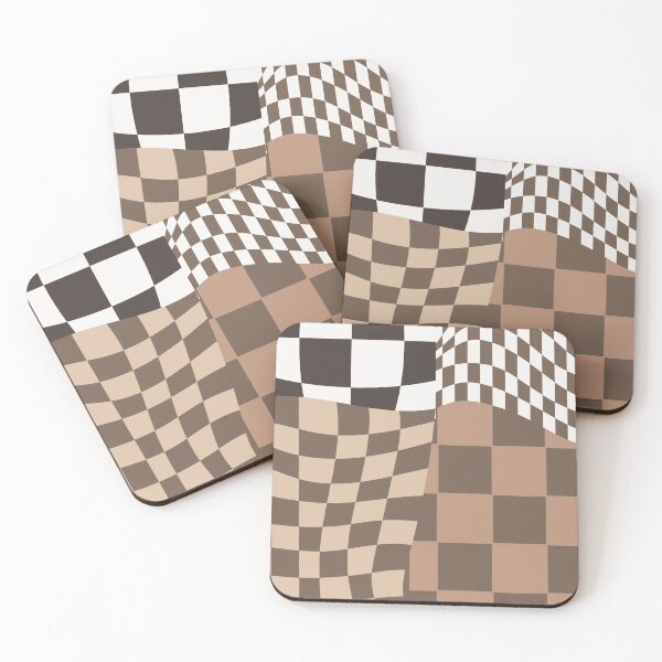 Item preview, Checkerboard Pattern, Brown, Wavy designed and sold by brookemiller801.