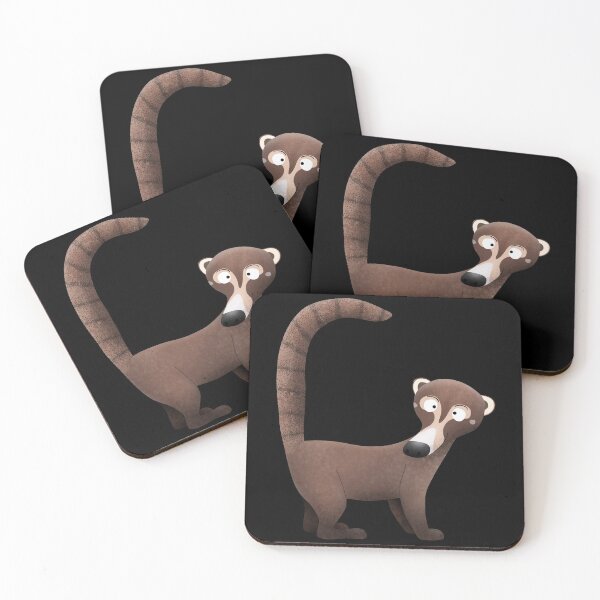 Item preview, Funny curious coatimundi cartoon illustration designed and sold by FrogFactory.