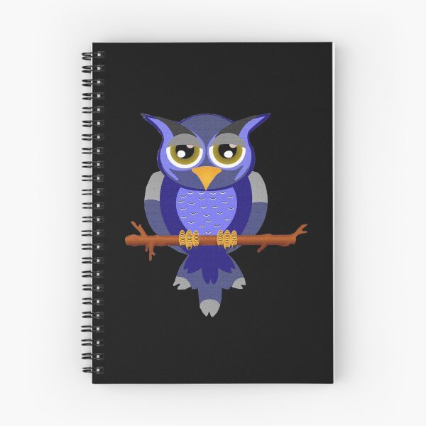 Item preview, sleepy long-eared owl, owl fan, raptorial birds designed and sold by Kirei-Lily.