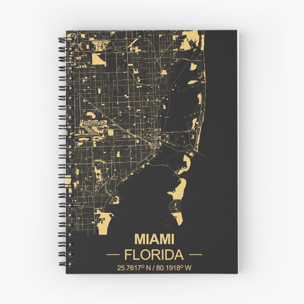 Item preview, Miami Florida USA Black Gold Map Art designed and sold by EpicMaps.