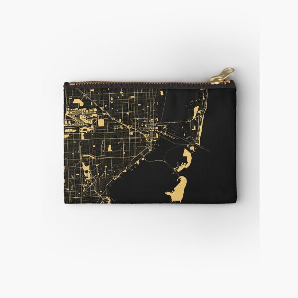 Item preview, Miami Florida USA Black Gold Map Art designed and sold by EpicMaps.