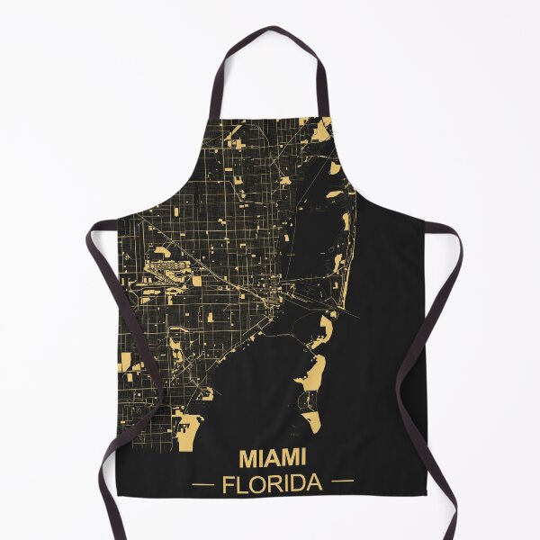 Item preview, Miami Florida USA Black Gold Map Art designed and sold by EpicMaps.
